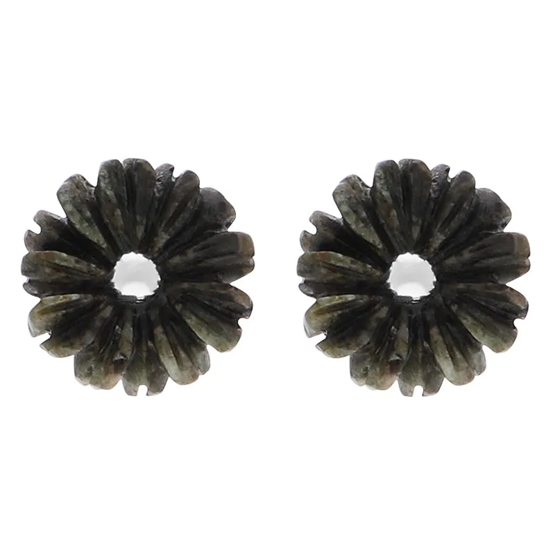 Sterling Silver Preseli Blue Stone Tuberose Daisy 8mm Stud Earrings sold by Jura Watches