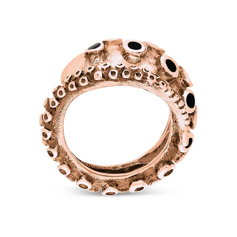 9ct Rose Gold Whitby Jet Tentacle Ring sold by Jura Watches product image thumbnail 3