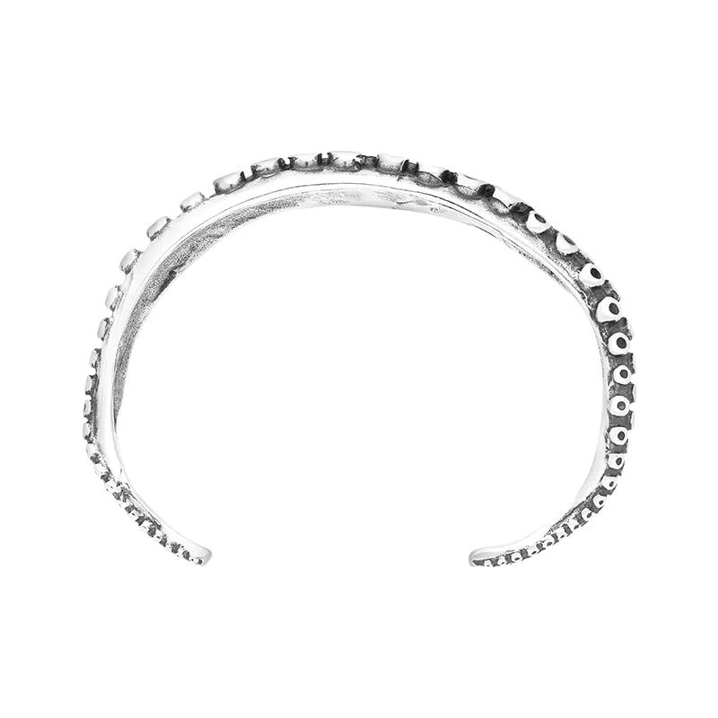 9ct White Gold Whitby Jet Tentacle Bangle sold by Jura Watches product image thumbnail 2
