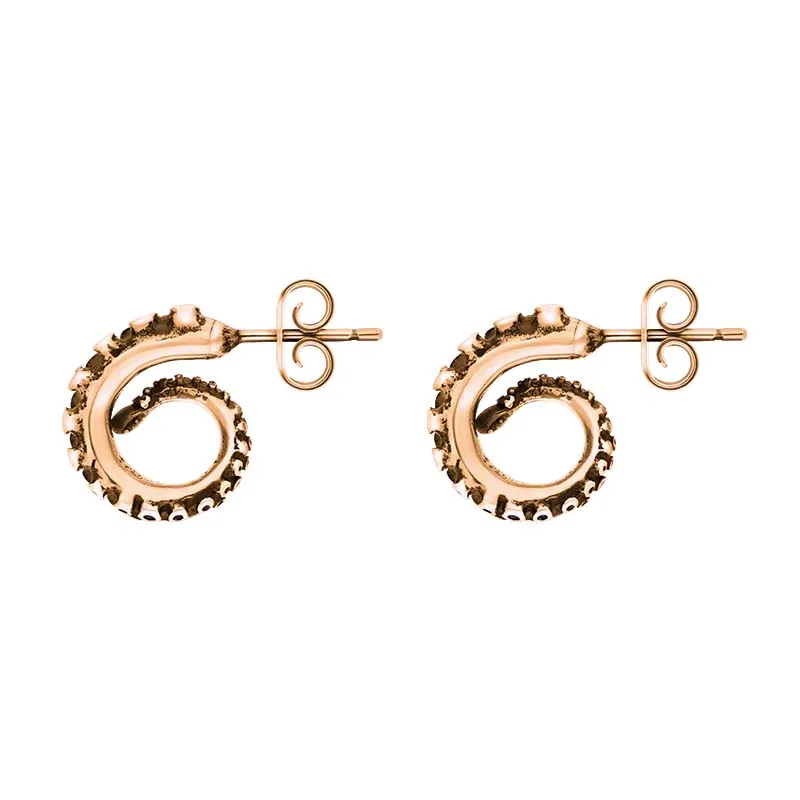 18ct Rose Gold Tentacle Curl Stud Earrings sold by Jura Watches product image thumbnail 2