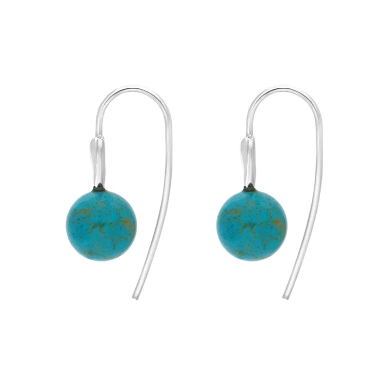 Sterling Silver Turquoise Bead Hook Earrings sold by Jura Watches product image thumbnail 2