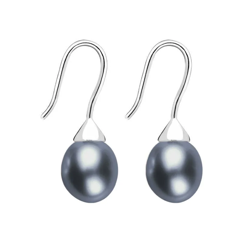 Sterling Silver Freshwater Pearl Hook Earrings sold by Jura Watches product image thumbnail 2
