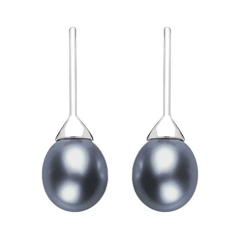 Sterling Silver Freshwater Pearl Hook Earrings sold by Jura Watches