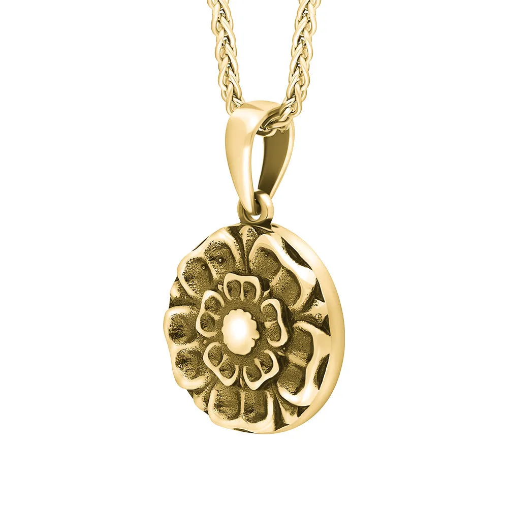9ct Yellow Gold Blue John Tudor Rose Reversible Necklace sold by Jura Watches product image thumbnail 2