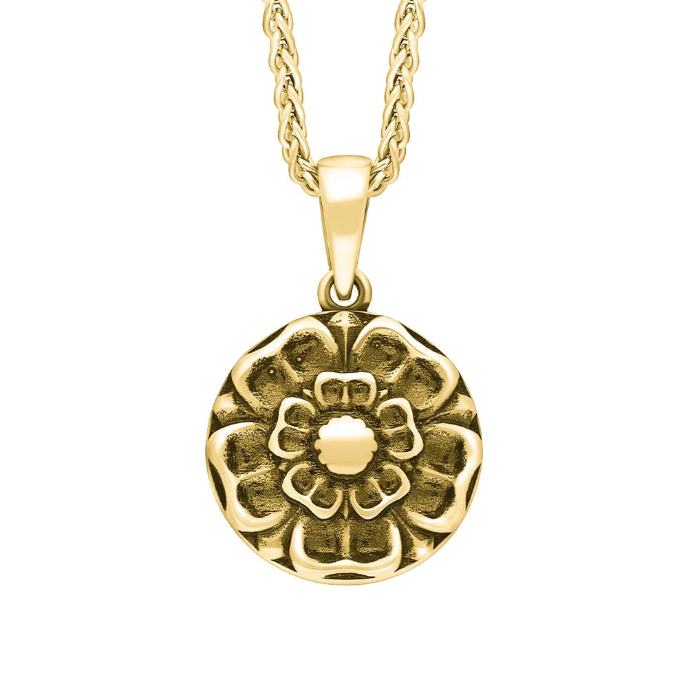 9ct Yellow Gold Blue John Tudor Rose Reversible Necklace sold by Jura Watches product image thumbnail 3