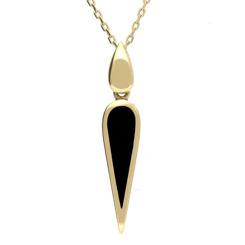9ct Yellow Gold Whitby Jet Toscana Pear Drop Two Piece Set sold by Jura Watches product image thumbnail 2