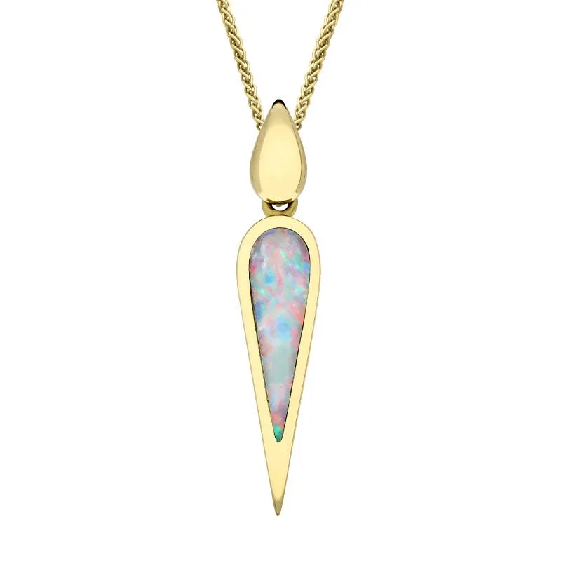 18ct Yellow Gold Opal Toscana Pear Drop Necklace sold by Jura Watches