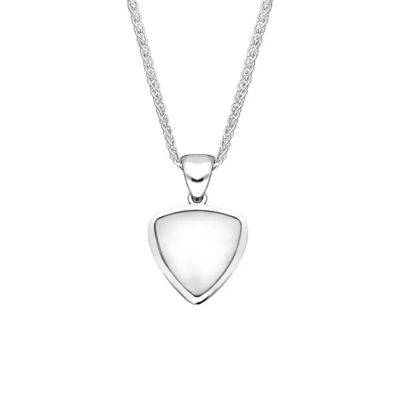 Sterling Silver Bauxite Small Curved Triangle Necklace sold by Jura Watches