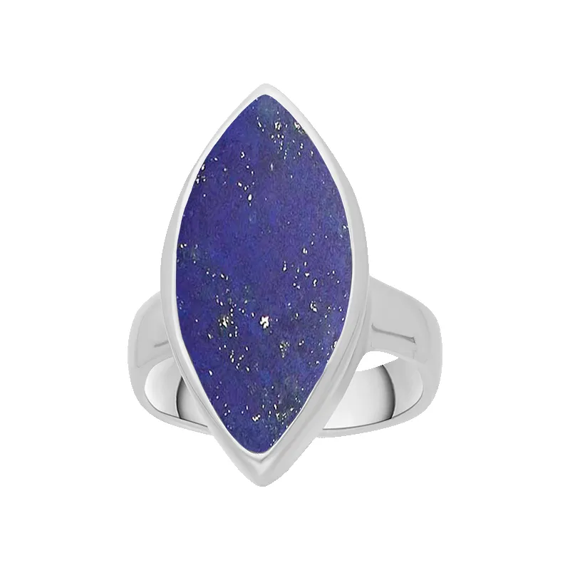 Sterling Silver Lapis Lazuli Chunky Marquise Ring D sold by Jura Watches product image thumbnail 2