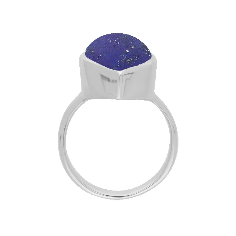 Sterling Silver Lapis Lazuli Chunky Marquise Ring D sold by Jura Watches product image thumbnail 3