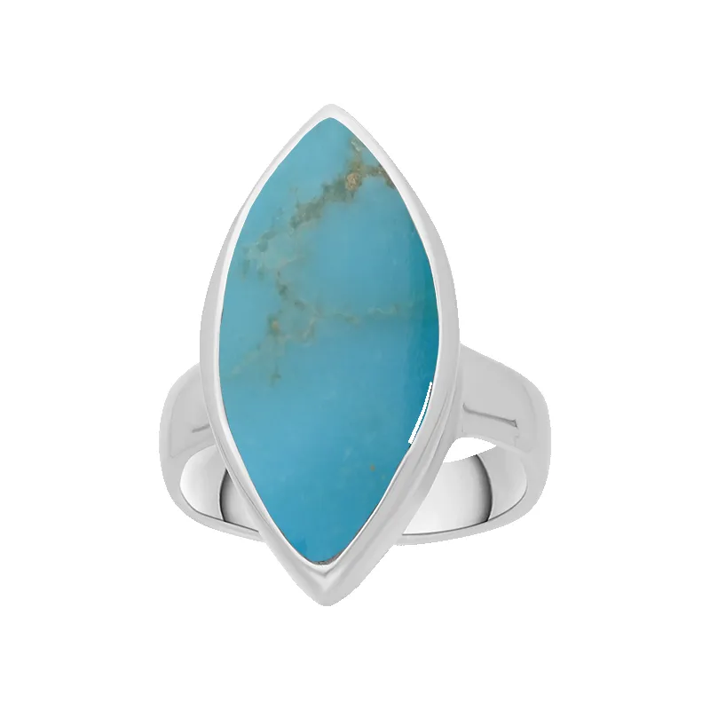 Sterling Silver Turquoise Chunky Marquise Ring D sold by Jura Watches product image thumbnail 2