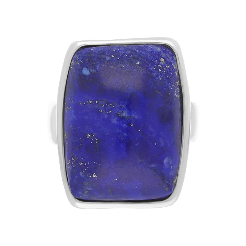 Sterling Silver Lapis Lazuli Chunky Oblong Ring D sold by Jura Watches product image thumbnail 2
