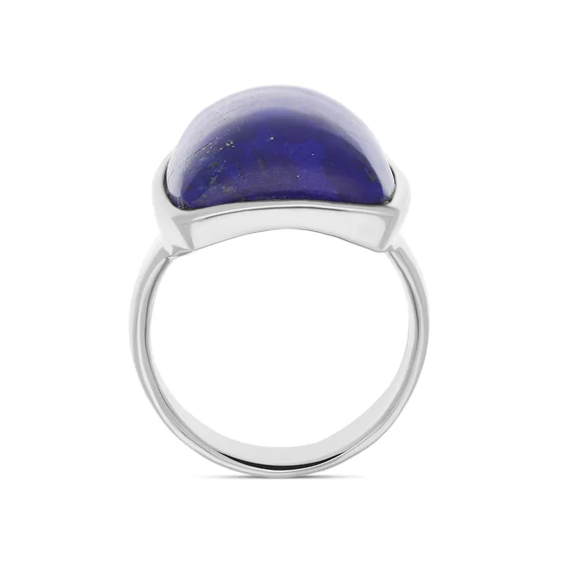 Sterling Silver Lapis Lazuli Chunky Oblong Ring D sold by Jura Watches product image thumbnail 3