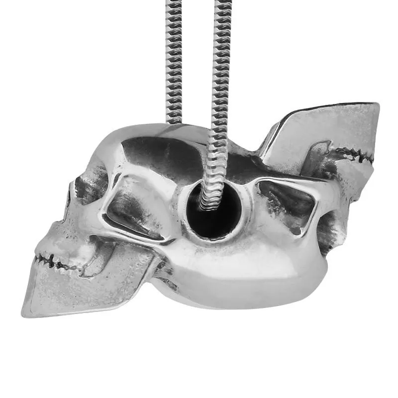 Sterling Silver Joined Rotating Skulls Necklace sold by Jura Watches