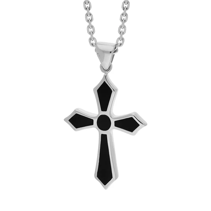 Sterling Silver Whitby Jet St Pauls Cross Necklace sold by Jura Watches product image thumbnail 2