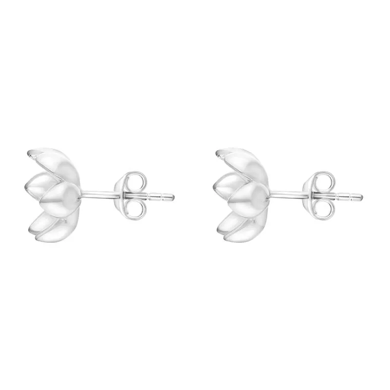 Sterling Silver Bamboo Open Flower Stud Earrings D sold by Jura Watches product image thumbnail 2