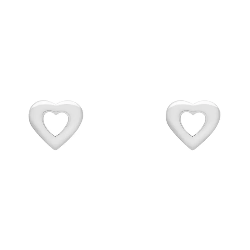 Sterling Silver Heart Stud Earrings D sold by Jura Watches