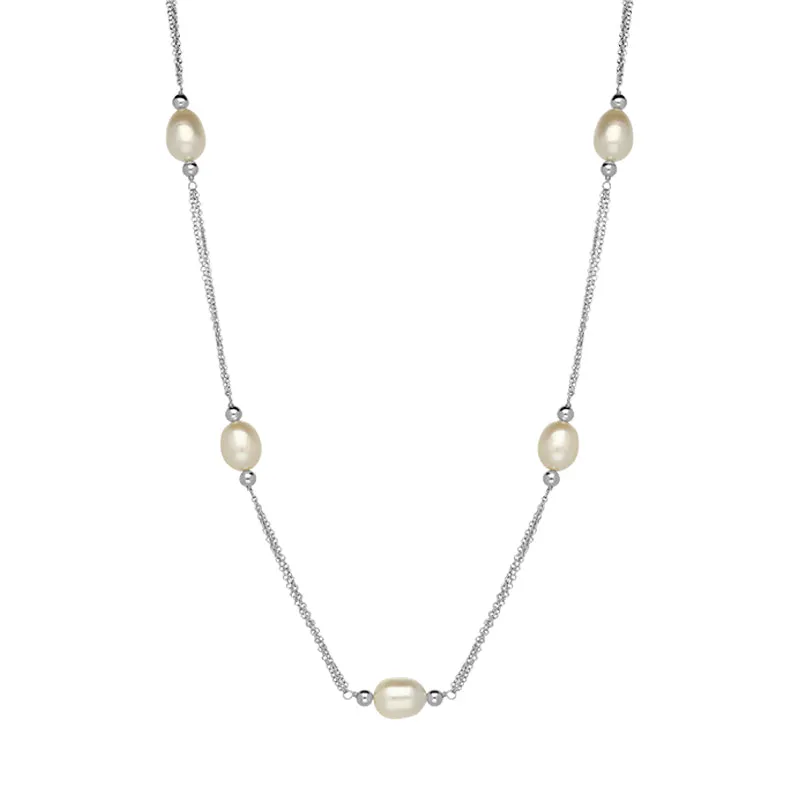 Sterling Silver Freshwater Pearl Necklet sold by Jura Watches