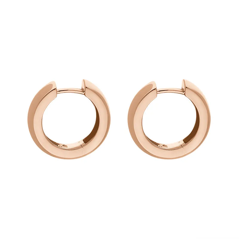 9ct Rose Gold Round Domed Hoop Earrings sold by Jura Watches product image thumbnail 2