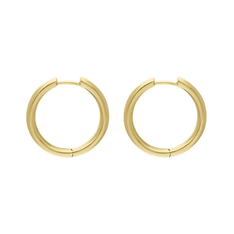 9ct Yellow Gold Round Hoop Earrings sold by Jura Watches product image thumbnail 2
