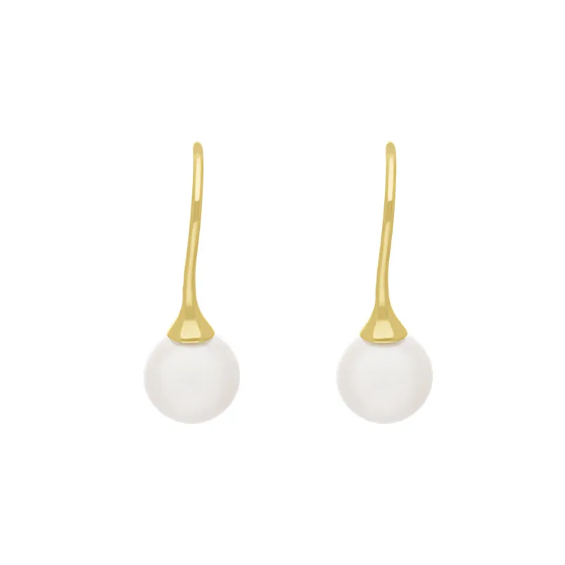 9ct Yellow Gold Freshwater Pearl Drop Hook Earrings sold by Jura Watches