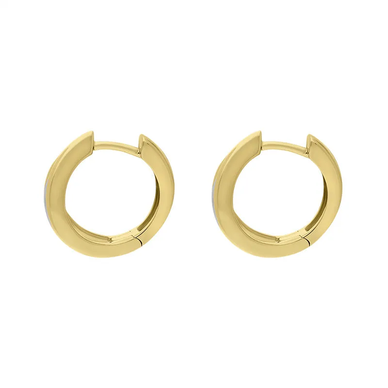 9ct Yellow and White Gold Round Three Row Hoop Earrings sold by Jura Watches product image thumbnail 3
