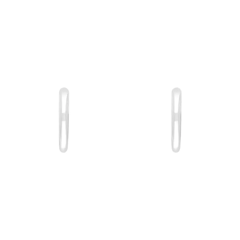 9ct White Gold Round Hoop Earrings sold by Jura Watches