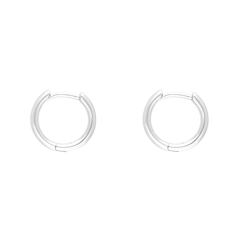 9ct White Gold Round Hoop Earrings sold by Jura Watches product image thumbnail 2
