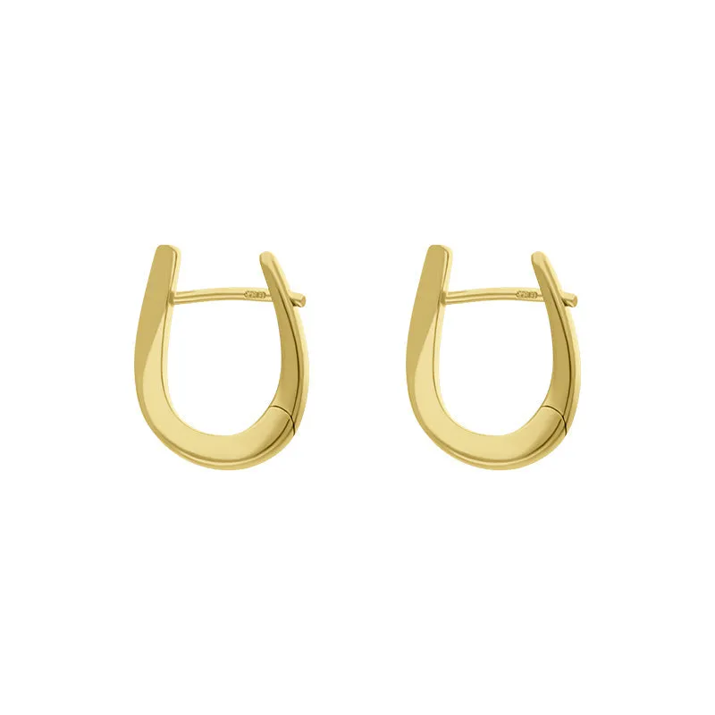 9ct Yellow Gold Twisted Horseshoe Hoop Earrings sold by Jura Watches product image thumbnail 2