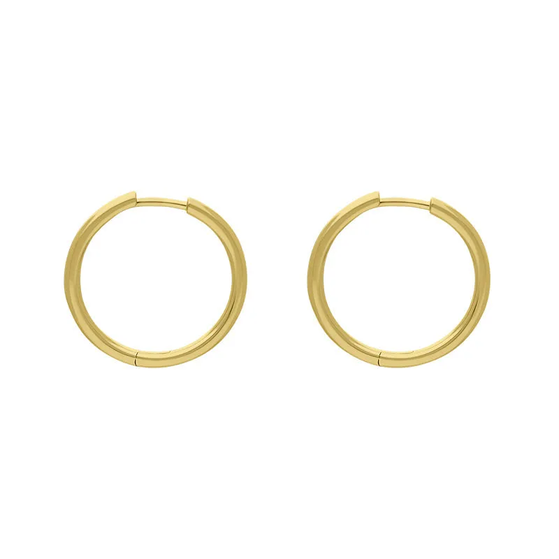 9ct Yellow Gold Round Hoop Earrings sold by Jura Watches product image thumbnail 2