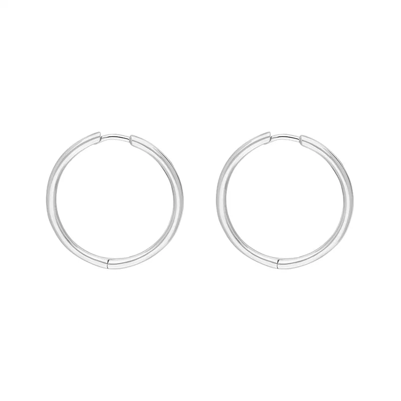 Sterling Silver 24mm Hoop Earrings sold by Jura Watches product image thumbnail 2