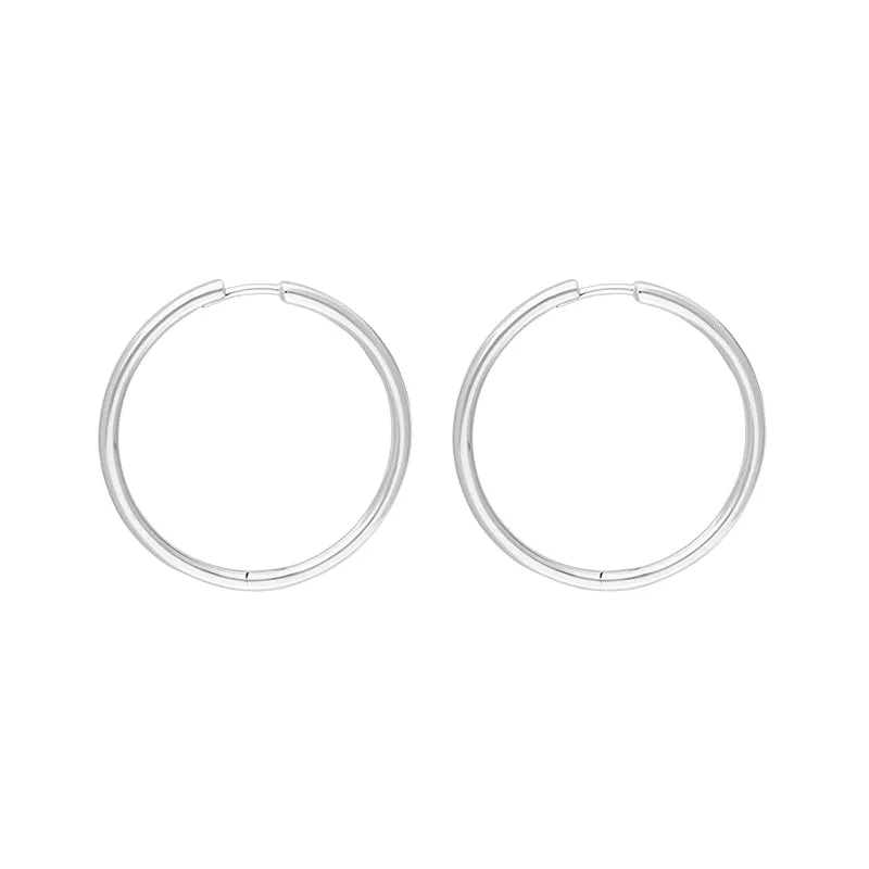Sterling Silver 30mm Hoop Earrings sold by Jura Watches product image thumbnail 2