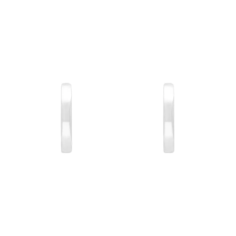 Sterling Silver 14mm Round Domed Hoop Earrings sold by Jura Watches