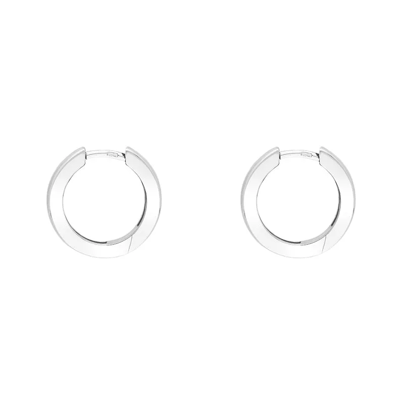 Sterling Silver 14mm Round Domed Hoop Earrings sold by Jura Watches product image thumbnail 2
