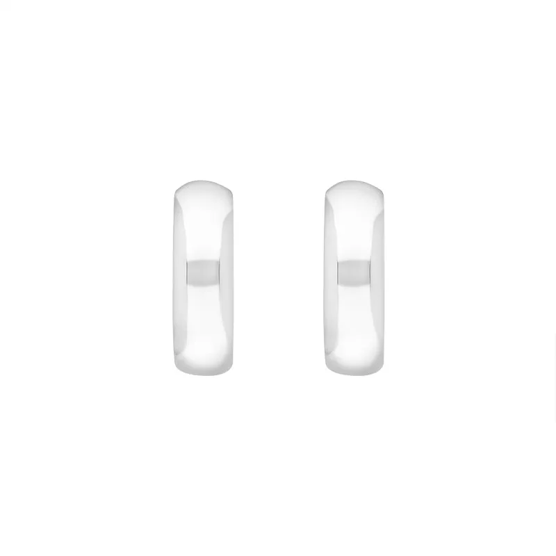 Sterling Silver 16mm Round Domed Hoop Earrings sold by Jura Watches