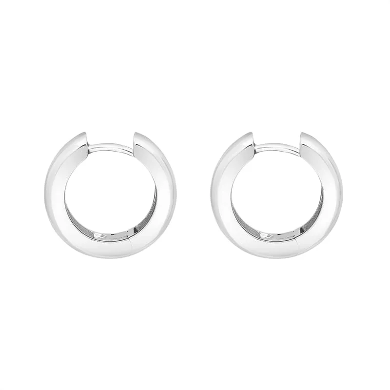 Sterling Silver 16mm Round Domed Hoop Earrings sold by Jura Watches product image thumbnail 2