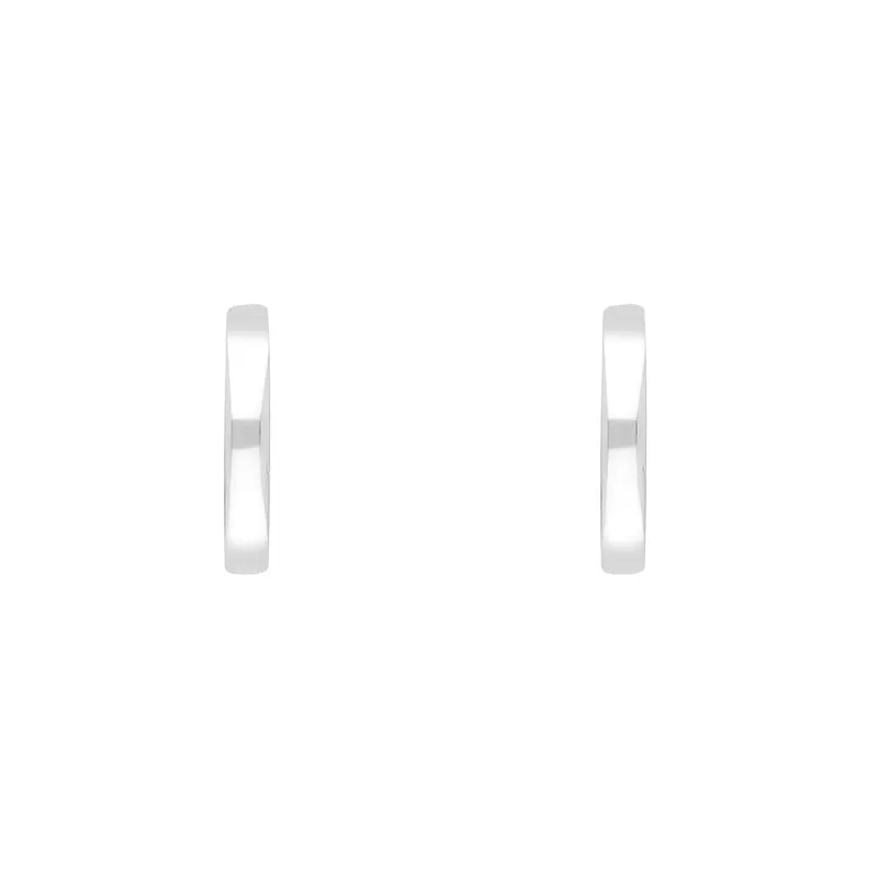 Sterling Silver 18mm Round Domed Hoop Earrings sold by Jura Watches