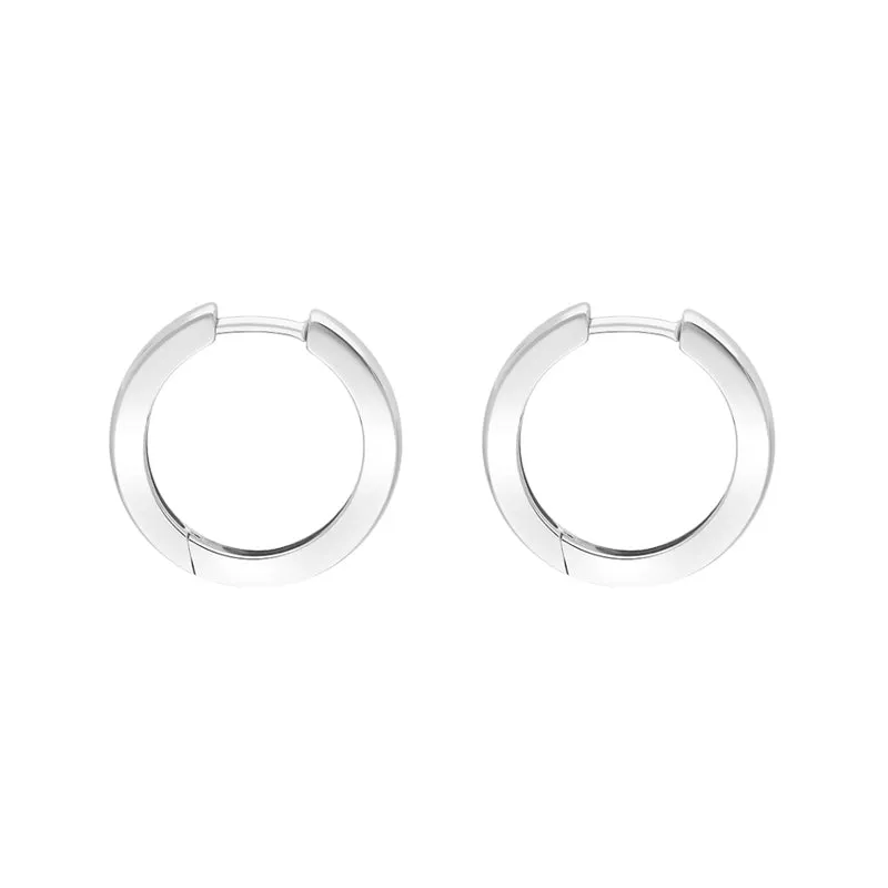 Sterling Silver 18mm Round Domed Hoop Earrings sold by Jura Watches product image thumbnail 2
