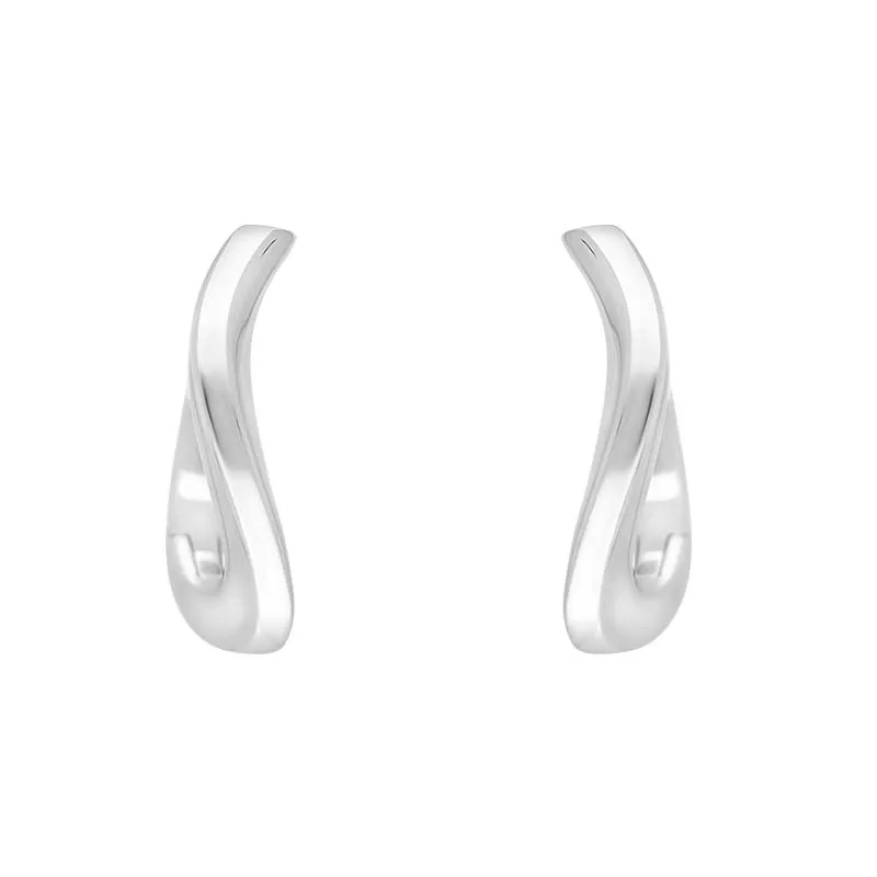 Sterling Silver 15x12mm Twisted Horseshoe Hoop Earrings sold by Jura Watches