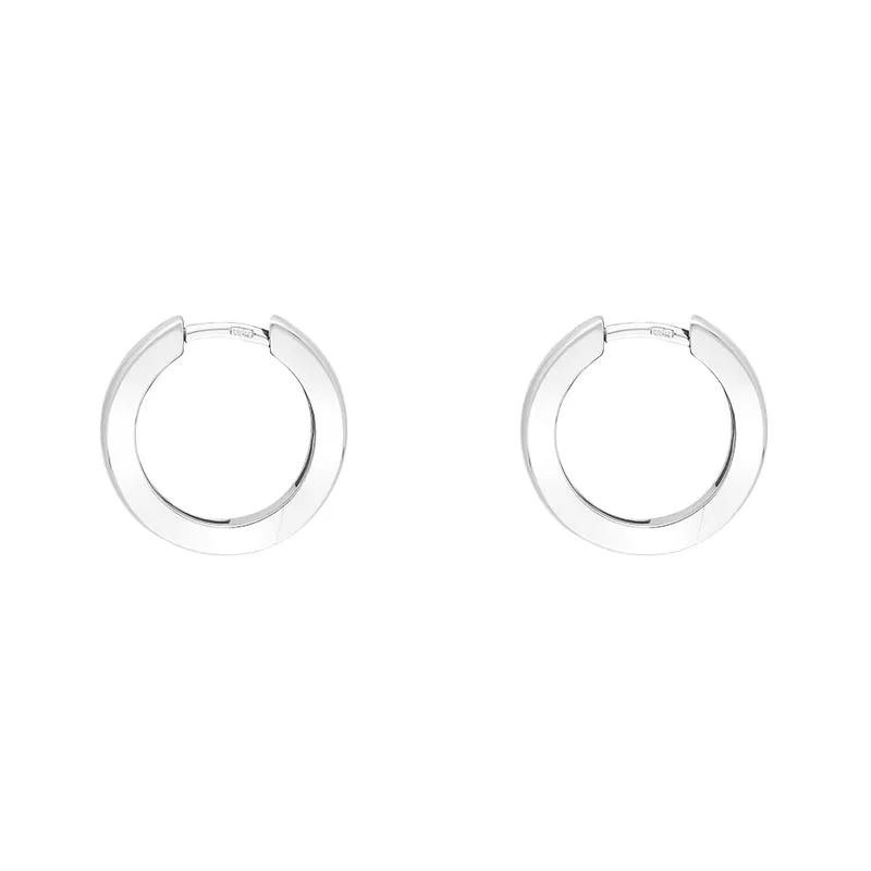 Sterling Silver 15mm Round Domed Hoop Earrings sold by Jura Watches product image thumbnail 2