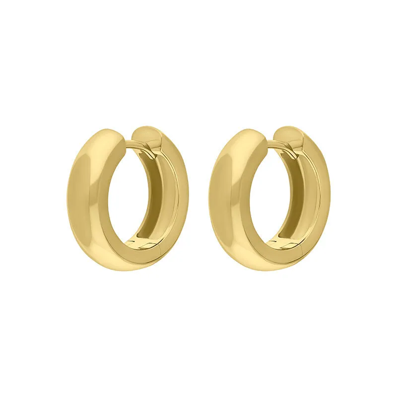 9ct Yellow Gold 16mm Round Domed Hoop Earrings sold by Jura Watches product image thumbnail 2