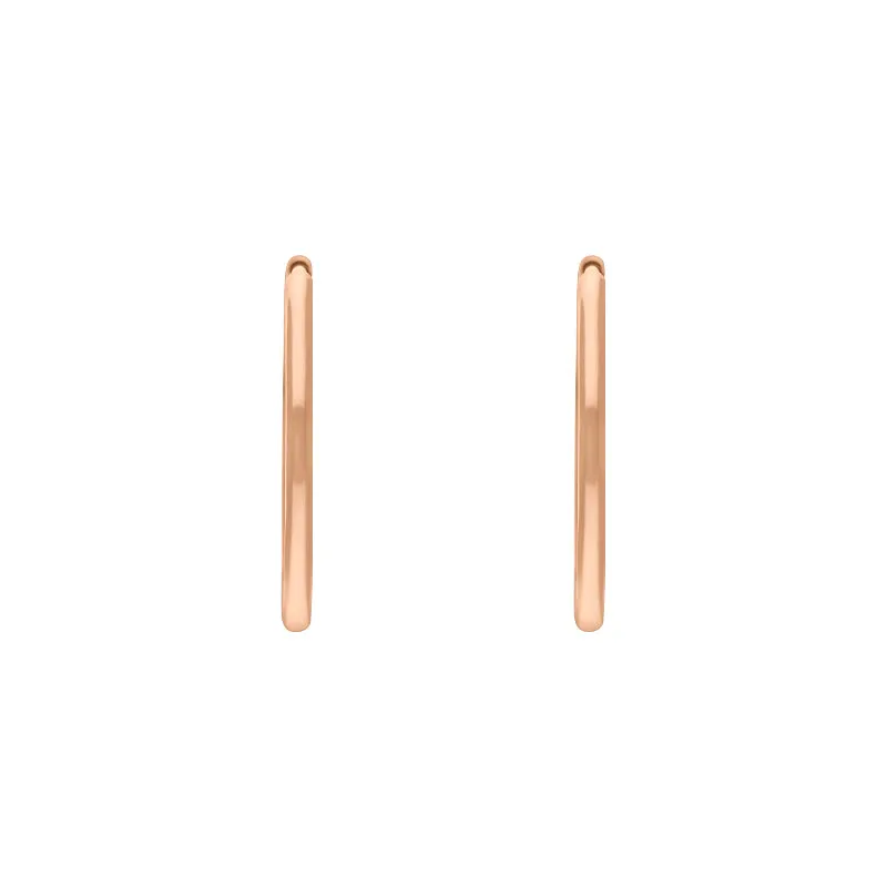 9ct Rose Gold 24mm Round Hoop Earrings sold by Jura Watches