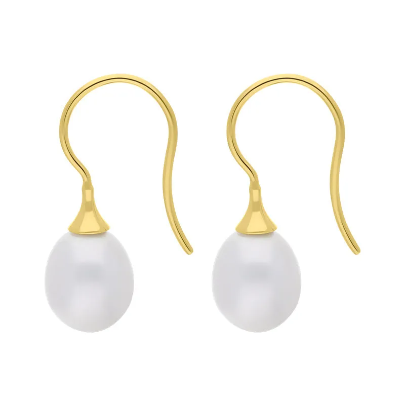 9ct Yellow Gold Freshwater Pearl Drop Hook Earrings sold by Jura Watches product image thumbnail 3