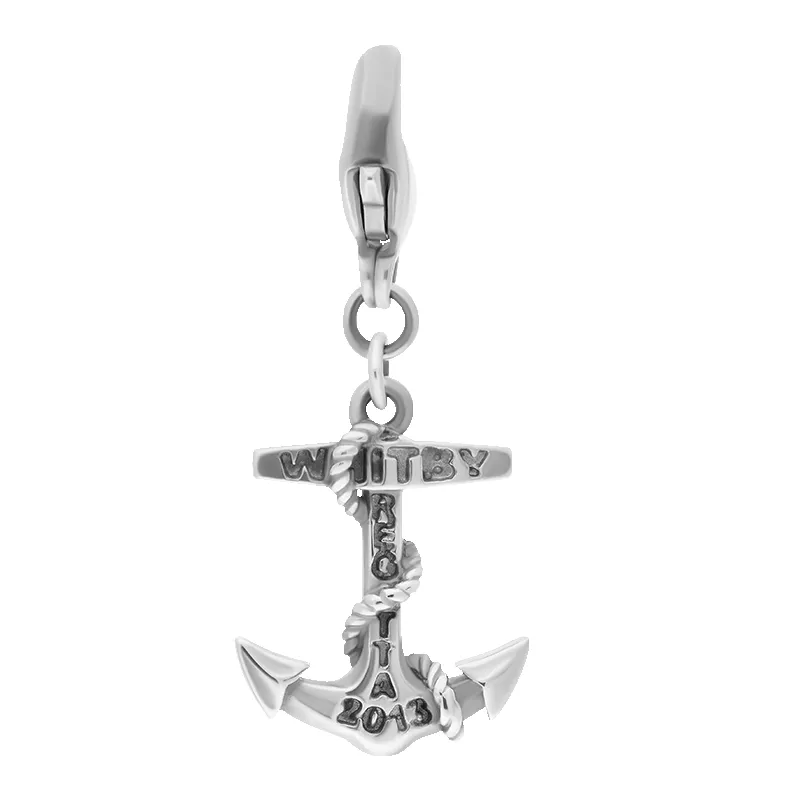 Sterling Silver Whitby Regatta Anchor Charm sold by Jura Watches