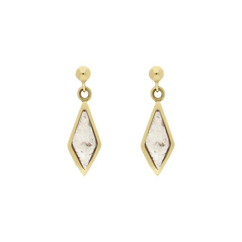 18ct Yellow Gold Coquina Dinky Diamond Drop Earrings sold by Jura Watches