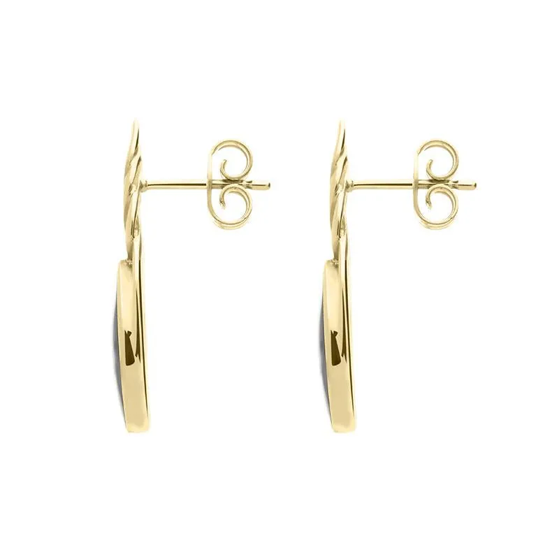 9ct Yellow Gold Blue John Celtic Long Marquise Stud Earrings sold by Jura Watches product image thumbnail 2