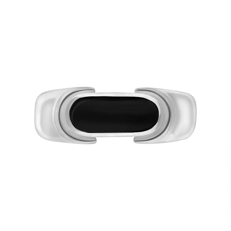 Sterling Silver Whitby Jet Oval Dodgem Ring sold by Jura Watches product image thumbnail 3
