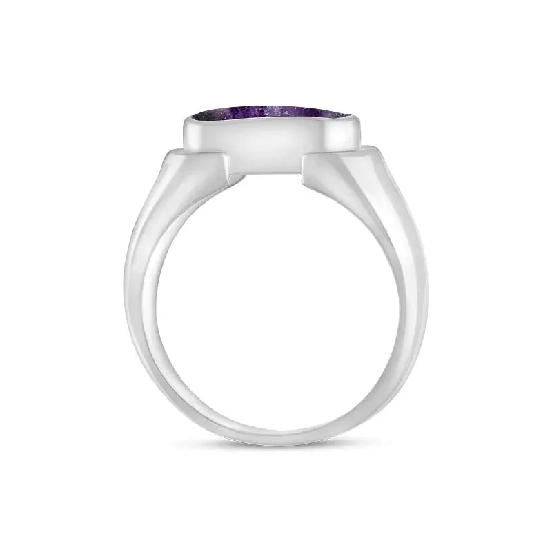 Sterling Silver Blue John Oval Dodgem Ring sold by Jura Watches product image thumbnail 2