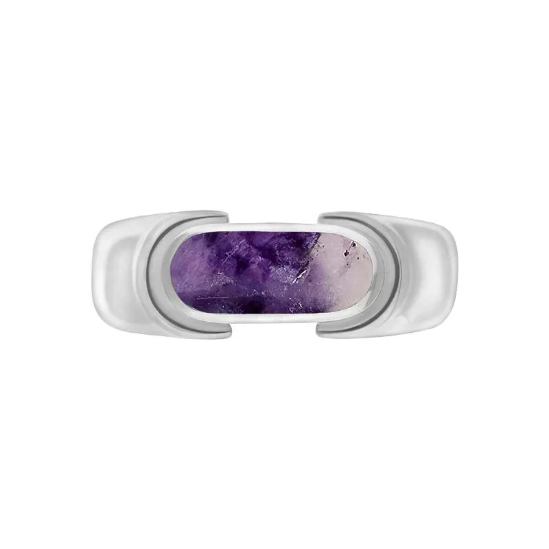 Sterling Silver Blue John Oval Dodgem Ring sold by Jura Watches product image thumbnail 3