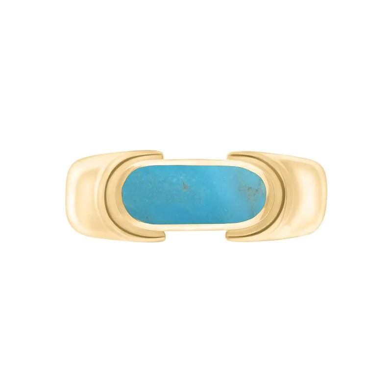 9ct Yellow Gold Turquoise Oval Dodgem Ring sold by Jura Watches product image thumbnail 3